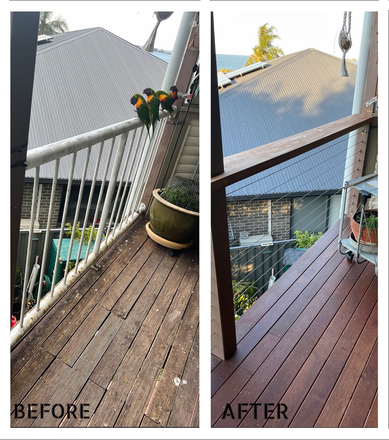 Deck Refinishing: Timber decking brought back to life with a fresh finish.